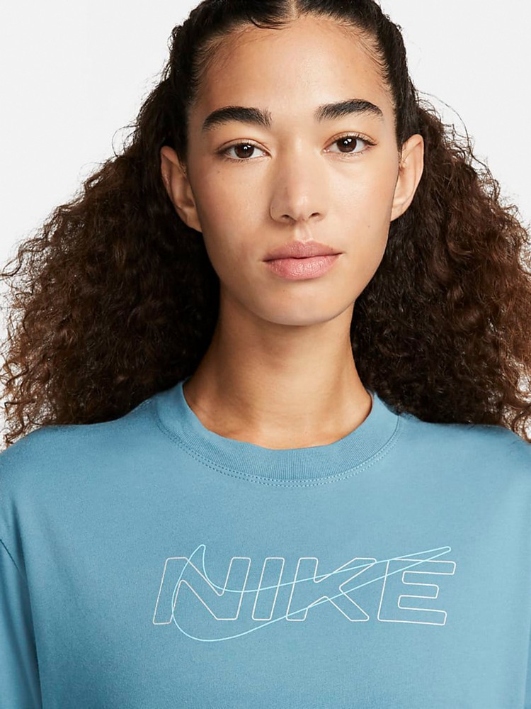 Tricou Nike W NK DF TEE SS BOXY L Albastru deschis Femei photo 3